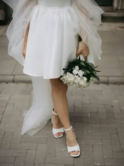 The newlyweds' shoes